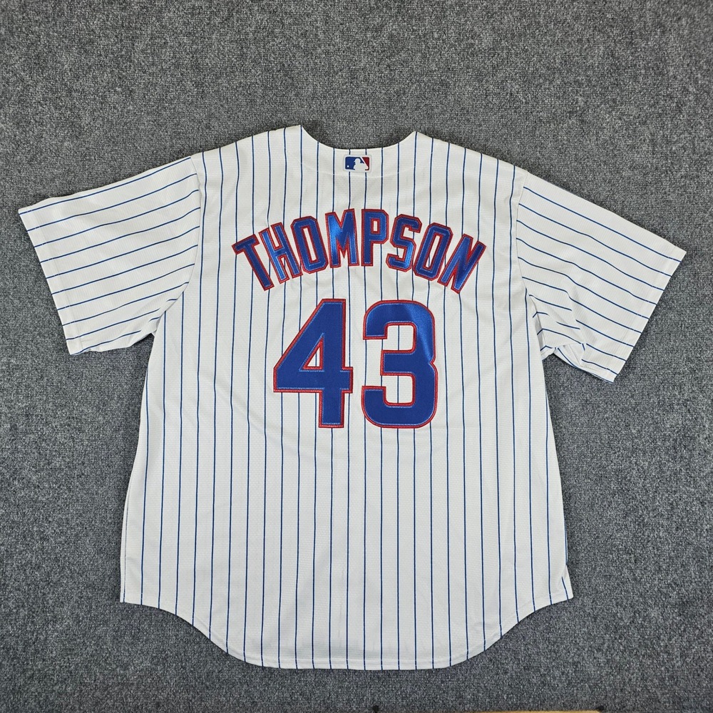 Trayce Thompson (Brother Of‎ Klay) Nike MLB Cubs Jersey #43 White Men's Size 2XL